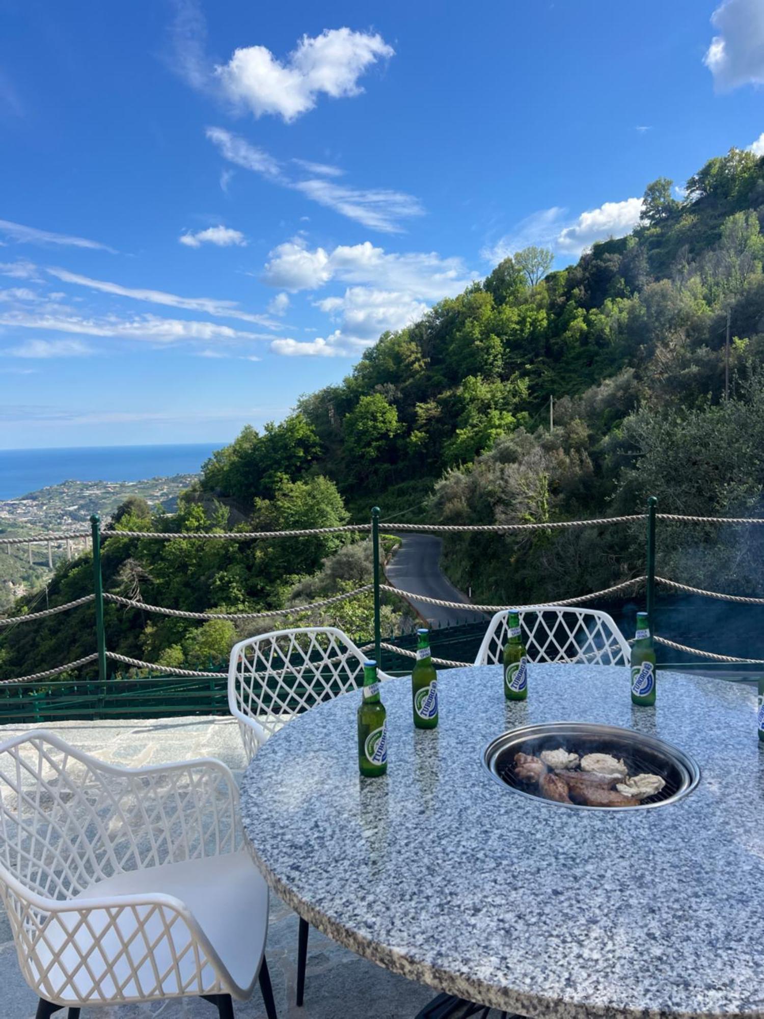 Villa Di Campagna Con Vista Mare 5 Camere Da Letto Pampara Bagian luar foto